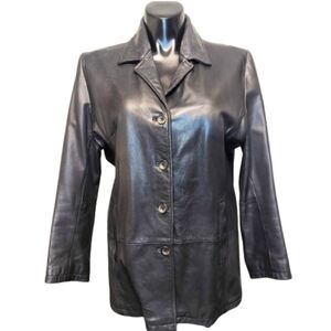 The Territory Ahead Women's Black 100% Genuine Leather Coat Size XL